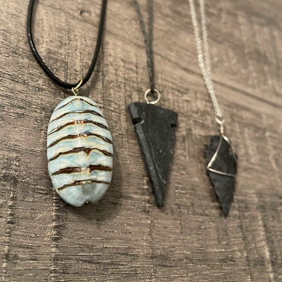 Antique Fossil & Arrowhead Necklace Bundle UNISEX - Picture 3 of 5